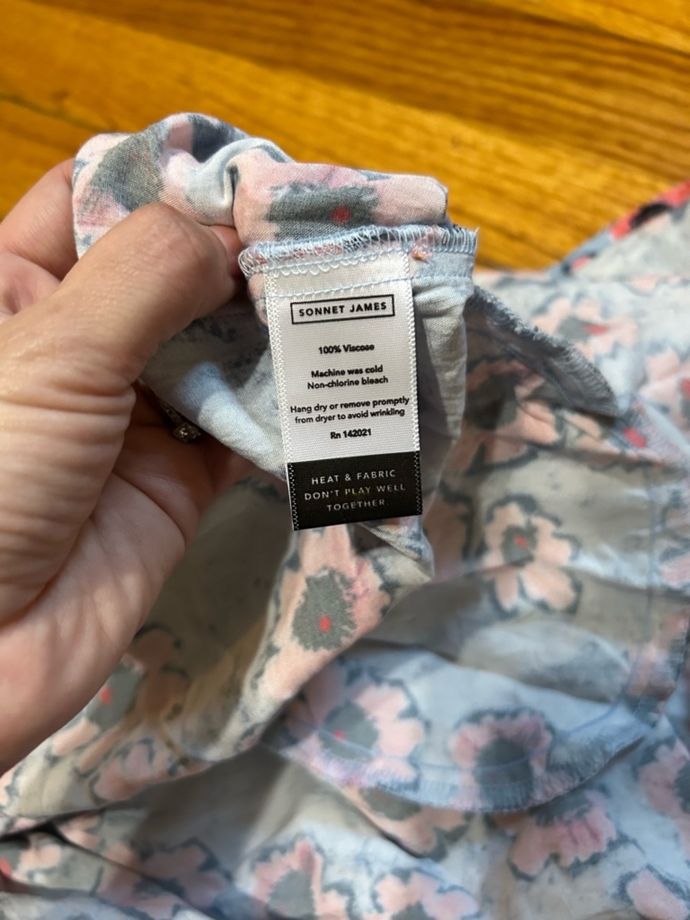 Sonnet James A Play Dress Watercolor Floral Multicolor Pockets Dress Size XXL - Picture 9 of 12